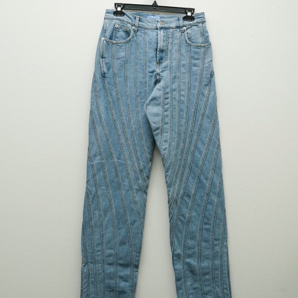 MUGLER	SNOW SPIRAL BOYFRIEND JEANS